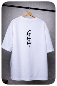 T-shirt oversize 444 blanc — vue de dos, coupe ample streetwear premium